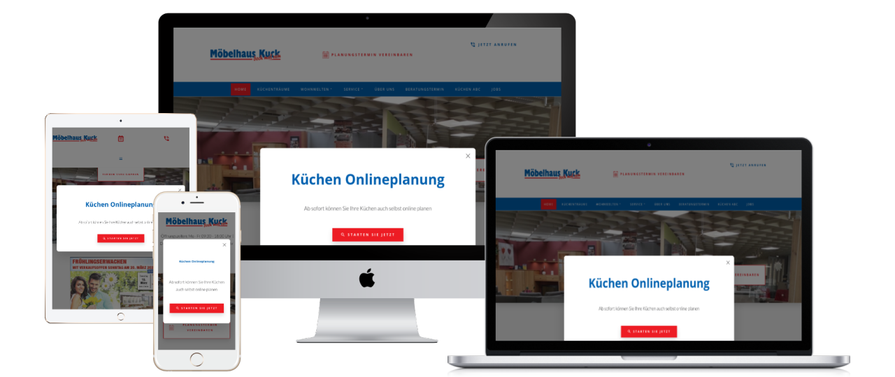 Erstellung Webseite für Möbelhaus Kuck