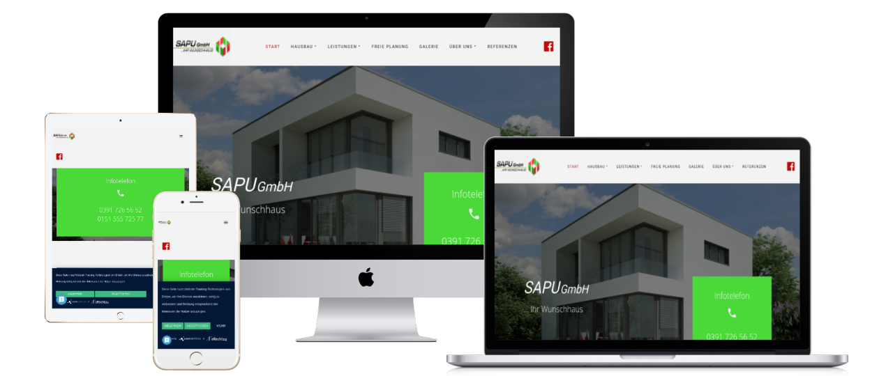Firmenwebseite programmiert SAPU Bau GmbH